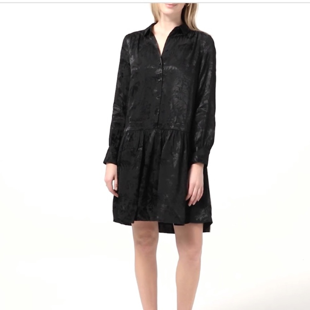 NWOT J.Crew Shirtdress in leafy jacquard -S